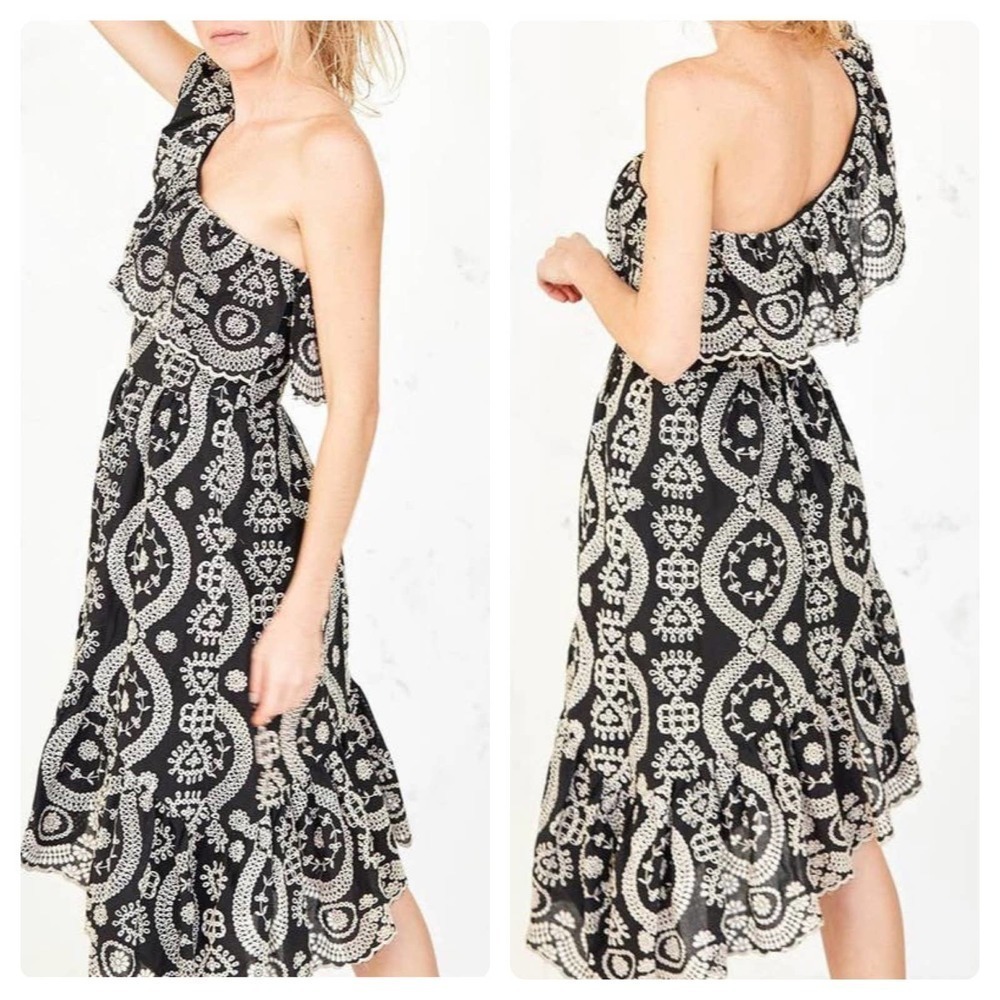 New LoveShackFancy Black Pamela Party Dress Size M